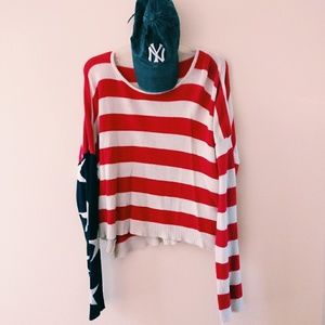 Brandy Melville American Flag Sweater