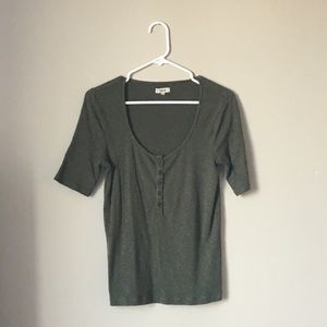 Madewell scoop neck Henley - size small