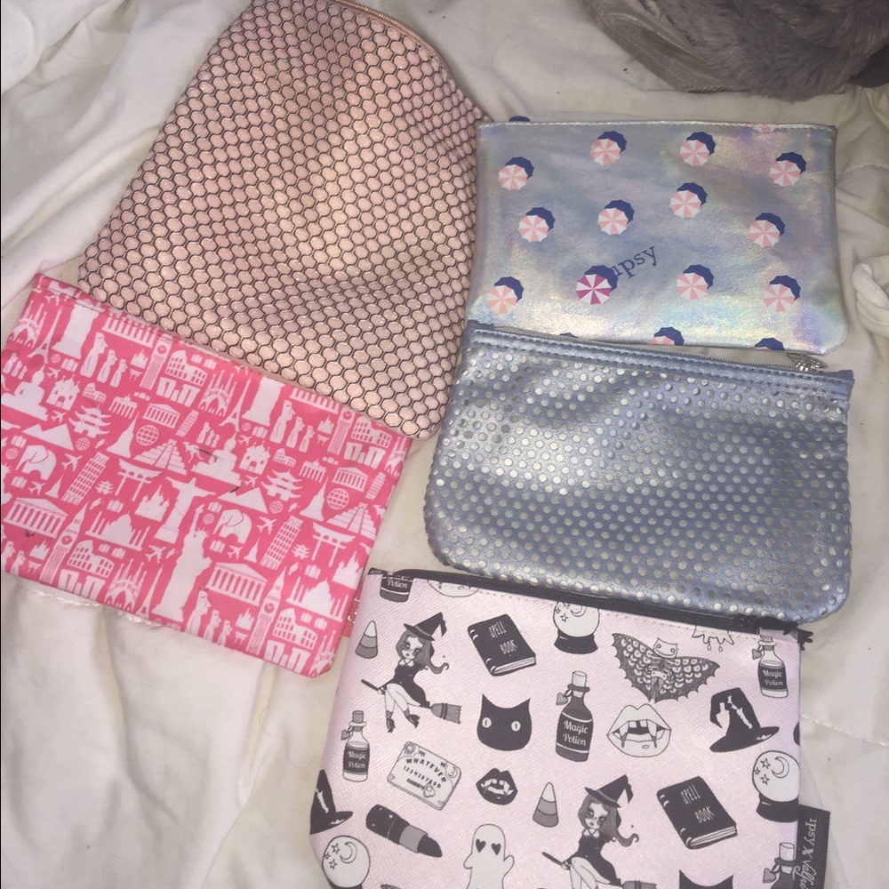 5 makeup/wallet bags