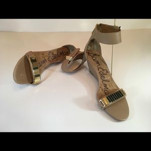 Sam Edelman sandals,  2 .5 high leather wedges