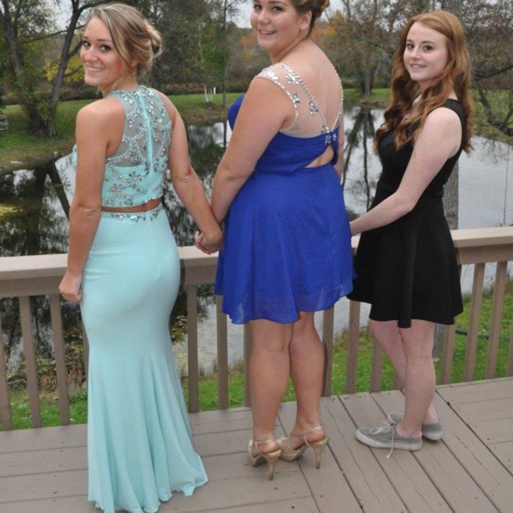 2 piece prom dress