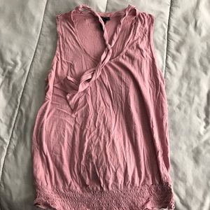Dusty pink tie neck tank