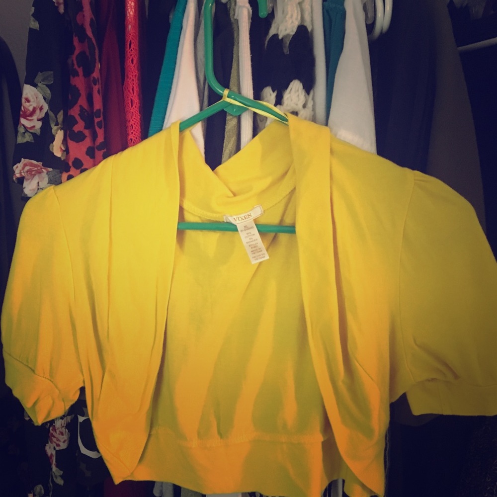 Yellow crop top
