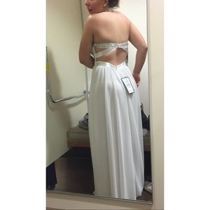 White Prom Dress Size 9