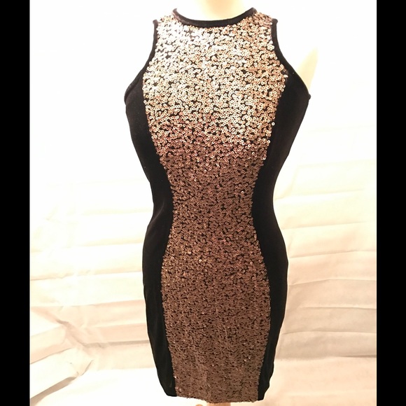 Boston Proper sequined color block dress. - Picture 1 of 4