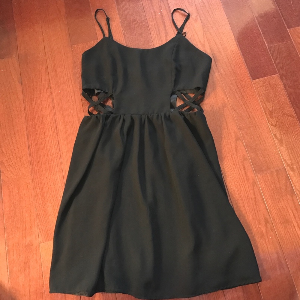 Black mini dress