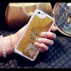 iPhone 7/8 Gold Waterfall glitter case