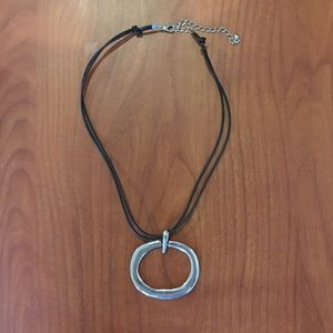 Black Cord Necklace w/ Replaceable Ring