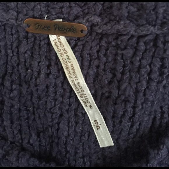 Purple Knit Oversized Free People Sweater - Picture 2 of 3