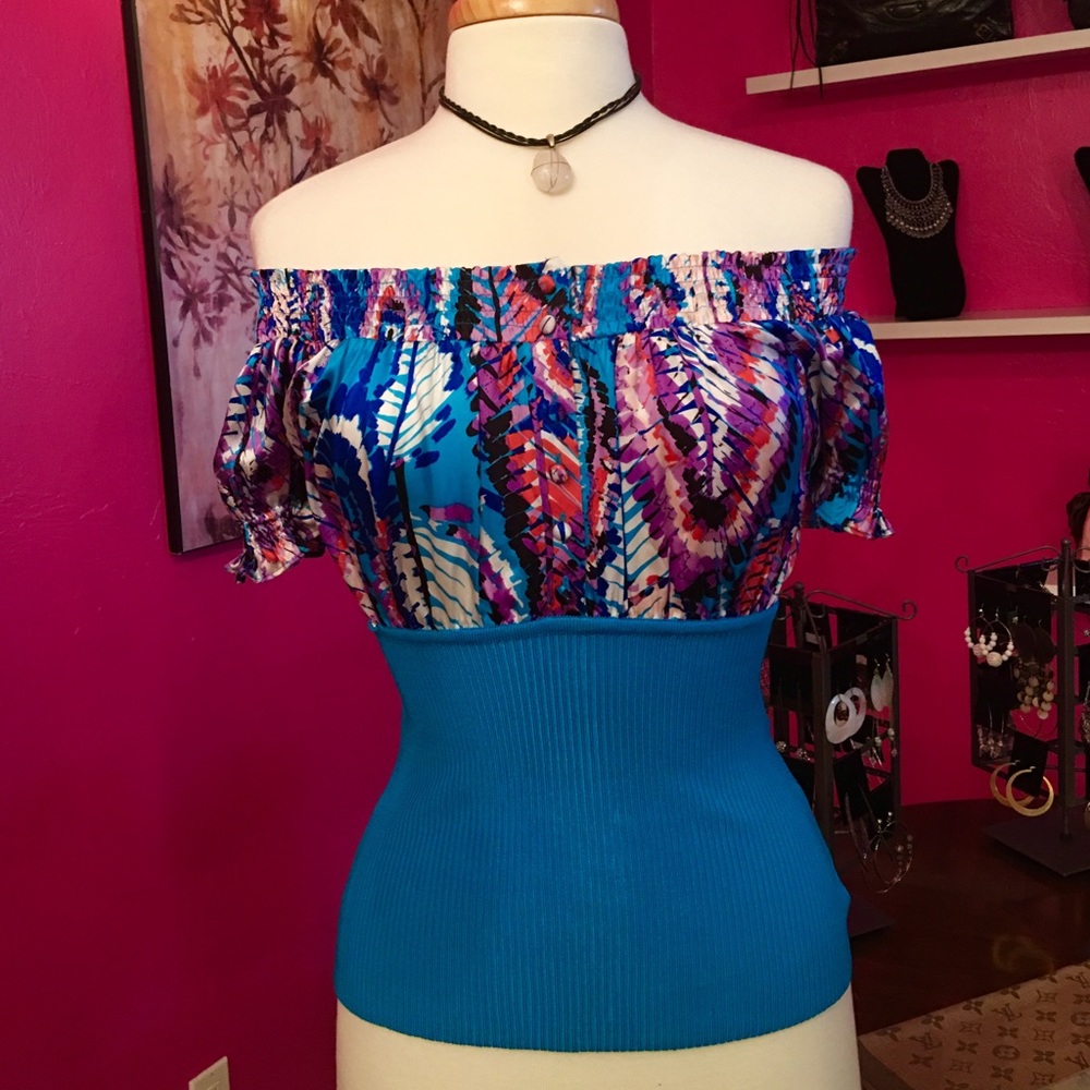 Bebe off shoulder top