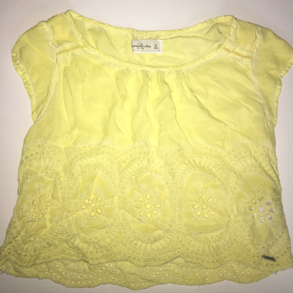 Yellow Abercrombie and Fitch Top