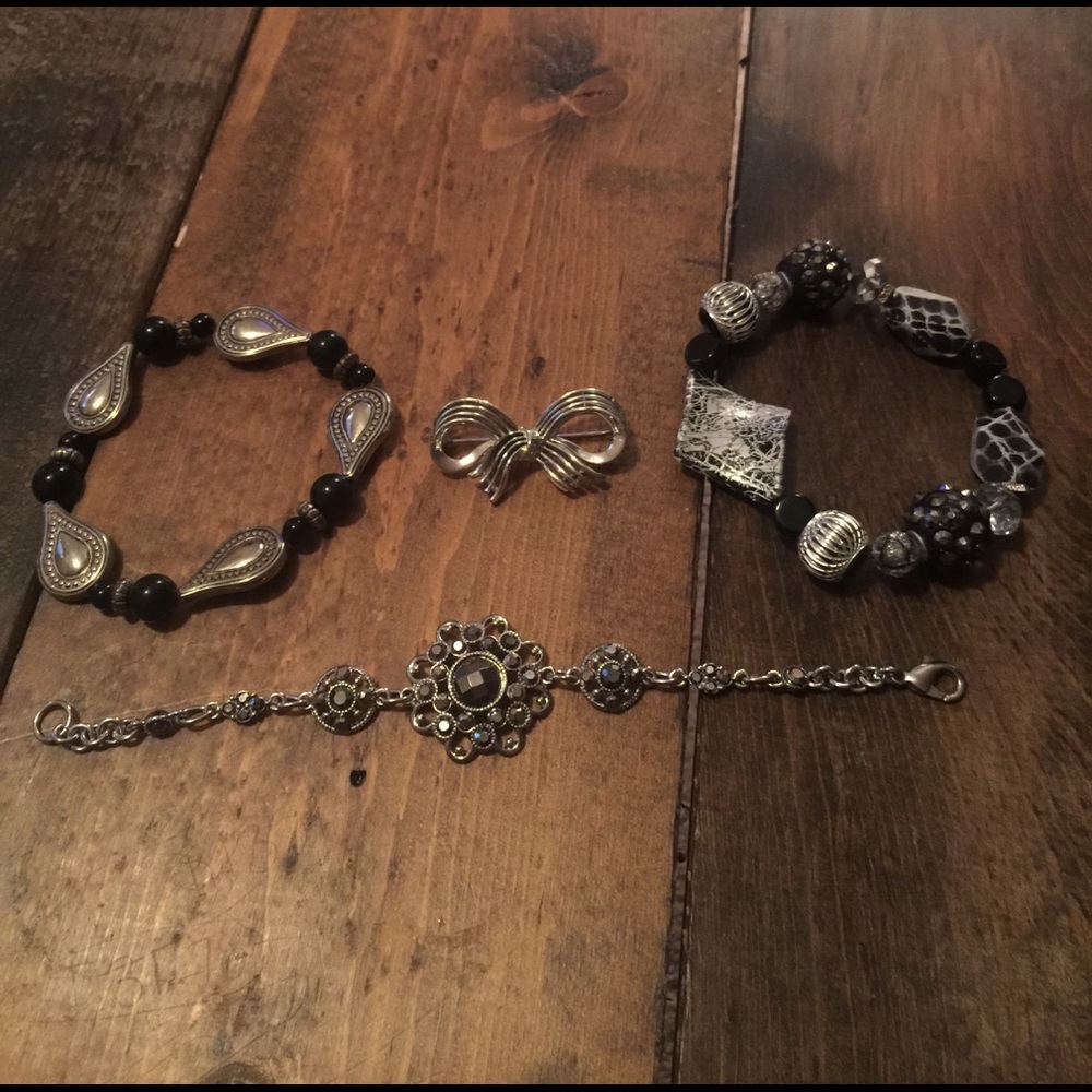 Silver and Black Jewelry Bundle