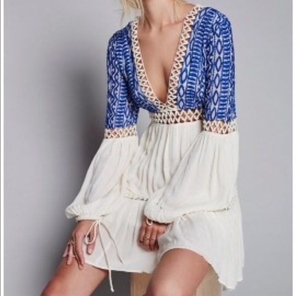 Last One! HTF Free People Dusk Til Dawn Boho Dress - Picture 2 of 5