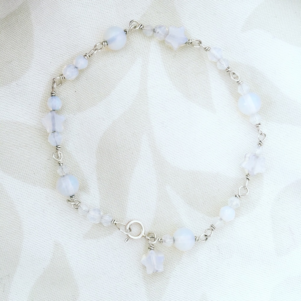 Sterling silver 925 Opalites bracelet