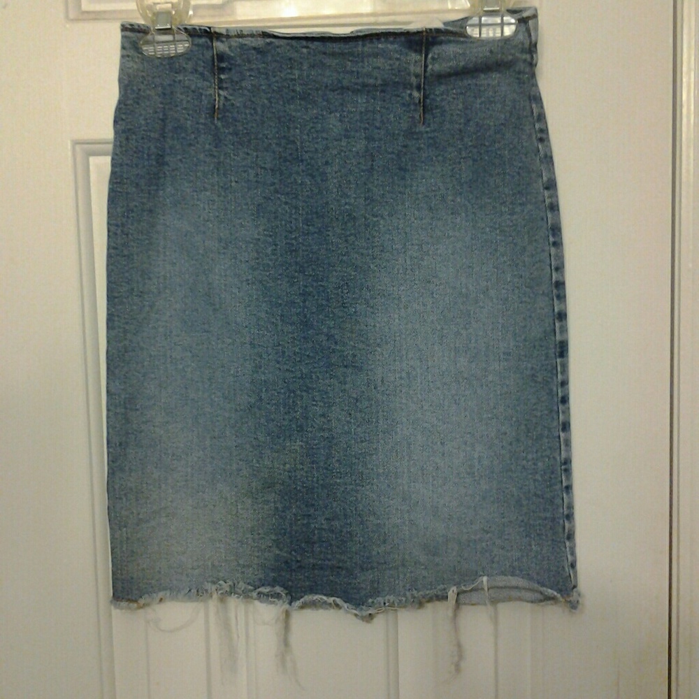 XOXO washed-out blue jean skirt