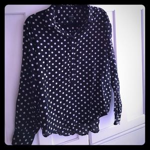 J Crew Polka Dot Popover