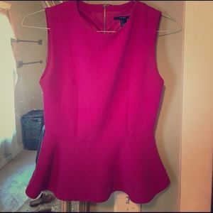 Hot pink peplum top