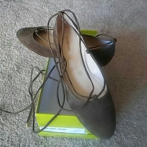 Olive ballet shoes