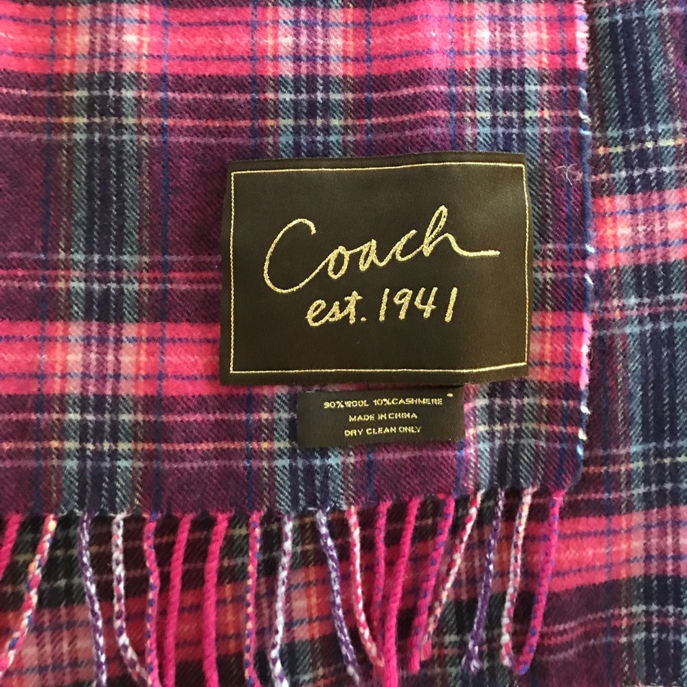 Coach Plaid Scarf