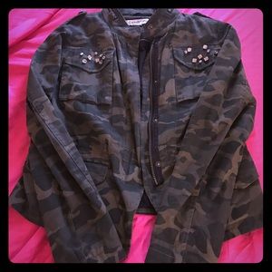 Celebrity Pink Embellished camo jacket