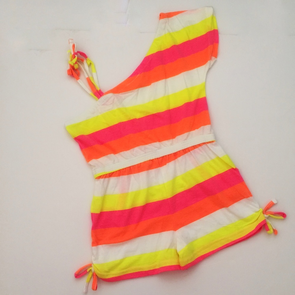 🍉COLORFUL ONE SHOULDER ROMPER - Picture 2 of 6