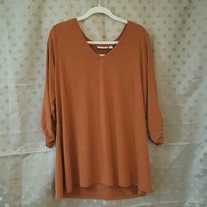 Pumpkin colored swing tunic
