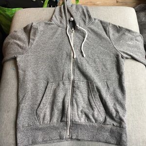 medium grey zip up hoodie