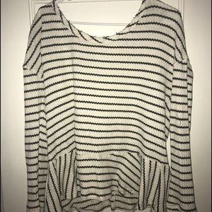Free People Black & White Sweater (M)