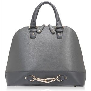 Dark Gray almond Shaped Structured Bag