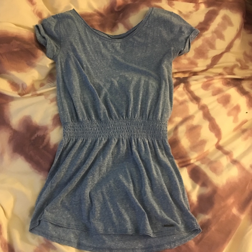 Abercrombie & Fitch Heathered-Blue T-Shirt Dress