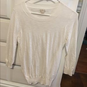 JCrew White Essential Sweater