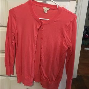 JCrew Classic Clare Cardigan - Coral