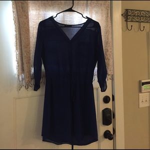 Royal blue, size small, sheer material