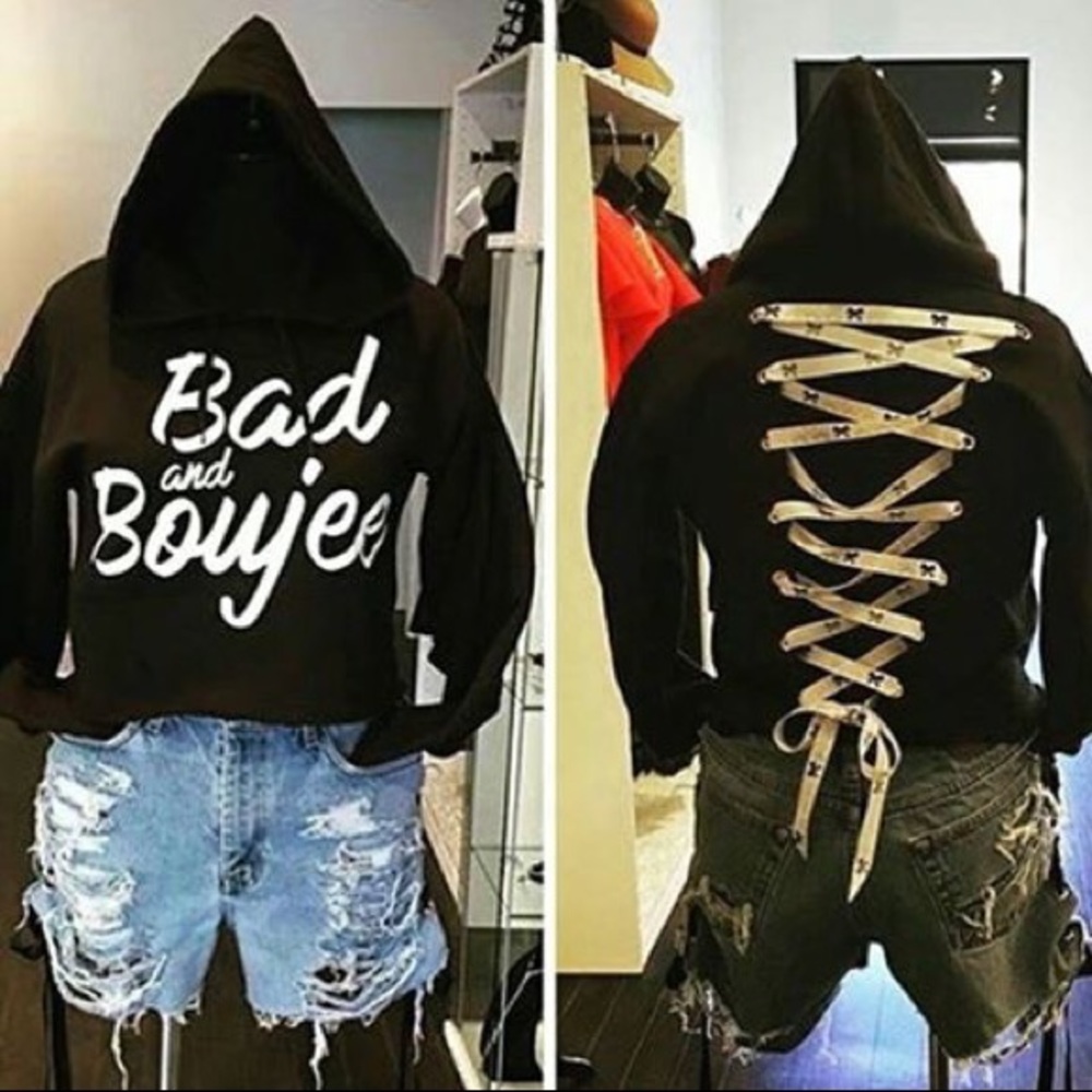 Custom Cropped and Laced Hoodie