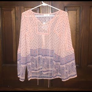 Blu pepper woven top