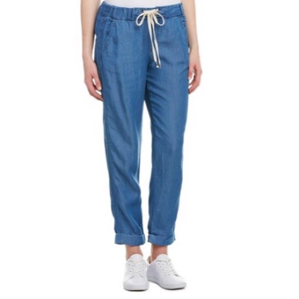 -SPLENDID CHAMBRAY LACE UP PANTS NWT-