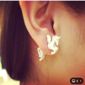 Pair of 3D Unicorn Earrings