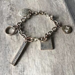 Armani Exchange A|X logo rustic charm bracelet