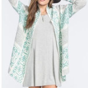 Plush open cardigan sweater