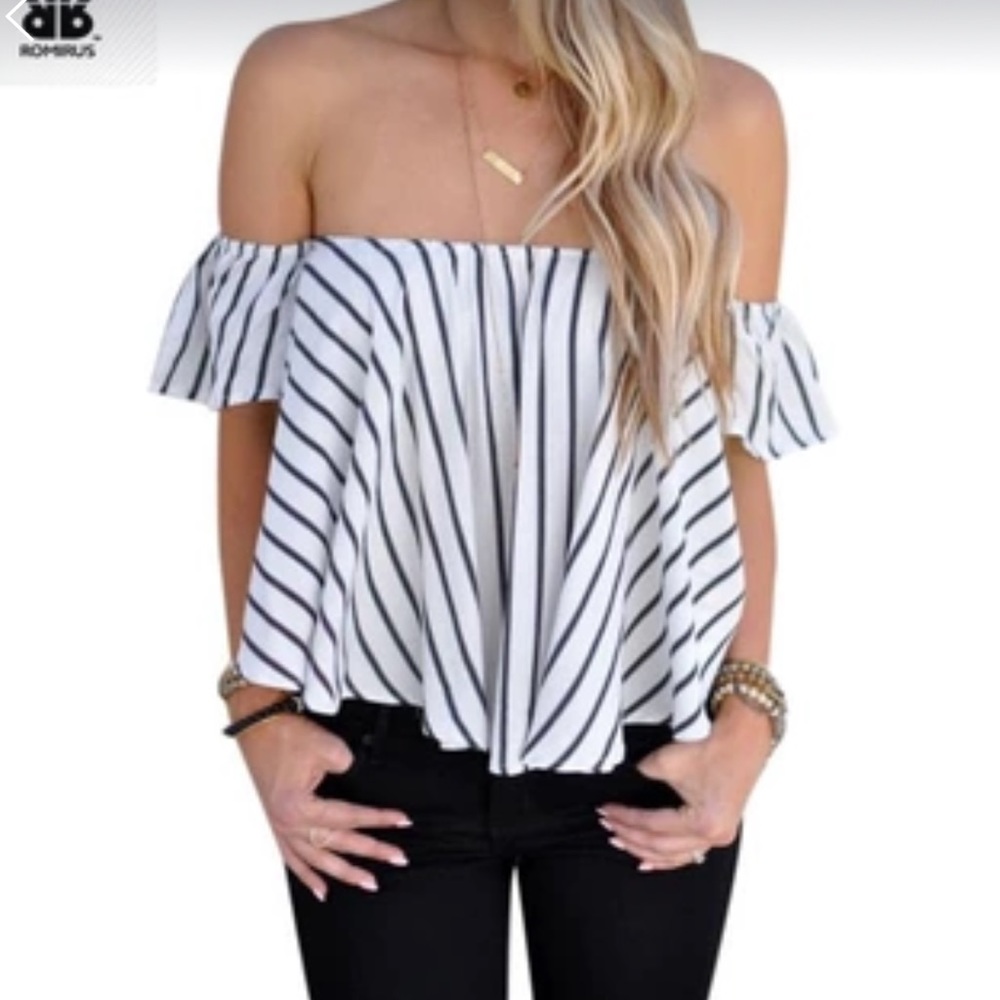 Sexy Off Shoulder Blouses for Girls Loose Top
