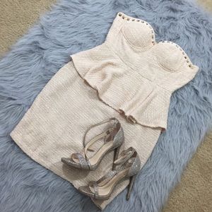 Strapless mini dress
