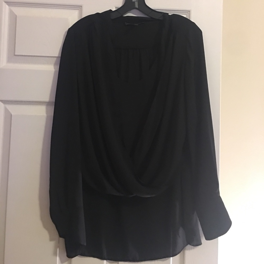 Bcbg  black Hi-Lo blouse