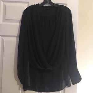 Bcbg  black Hi-Lo blouse