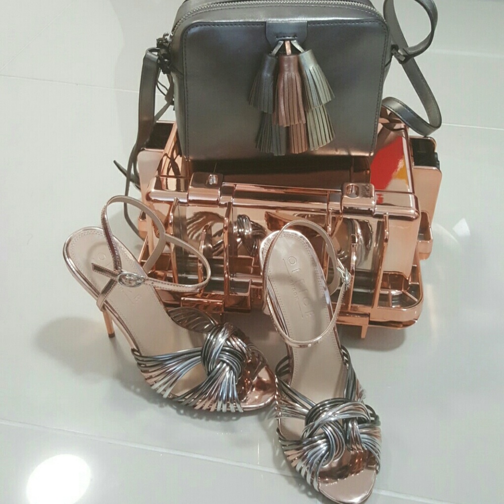 Strappy Multi Metallic Heel