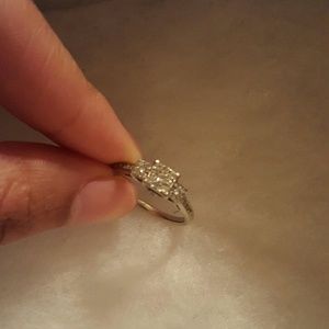 10K White Gold Engagement Ring