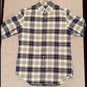 Banana Republic Blue/Green Oxford Slim Fit Shirt