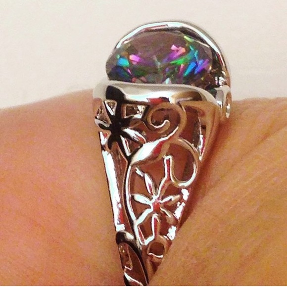 🔥NWT! Genuine Northern Mystic Topaz .925 Ring +🎁 - Picture 3 of 8