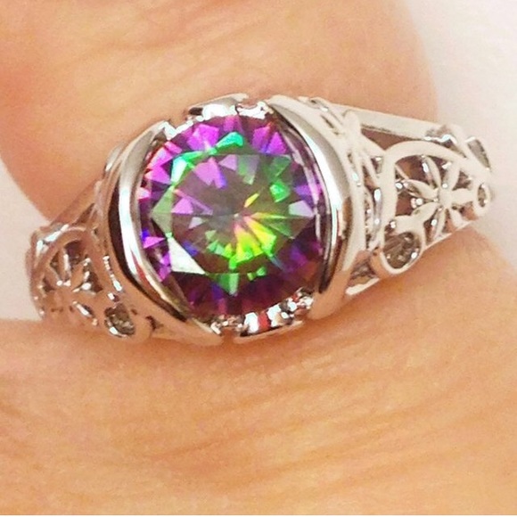 🔥NWT! Genuine Northern Mystic Topaz .925 Ring +🎁 - Picture 4 of 8