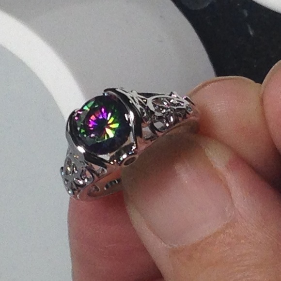 🔥NWT! Genuine Northern Mystic Topaz .925 Ring +🎁 - Picture 6 of 8