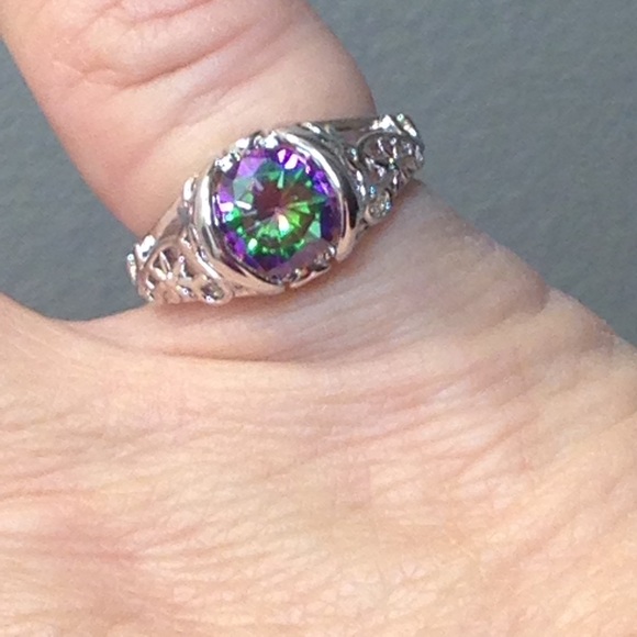🔥NWT! Genuine Northern Mystic Topaz .925 Ring +🎁 - Picture 7 of 8